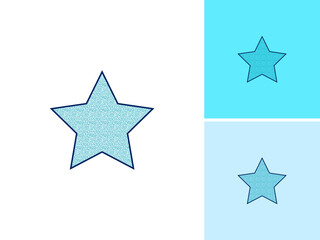 ILLUSTRATION STAR WITH LINE LOGO ICON SIMPLE TEMPLATE DESIGN VECTOR 