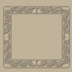 Frame, in the style of an ornament, Vector illustration eps 10, Art.	