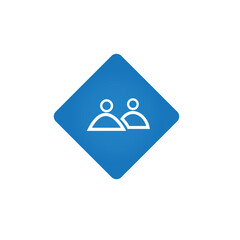 two people staff icon. Vector illustration.