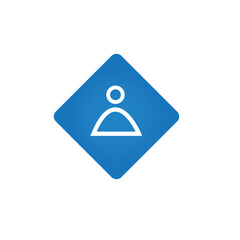 One person staff icon. Vector illustration.