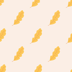 Seamless Pattern with Autumn Leaves. The Thanksgiving Day collection. Flat vector illustration