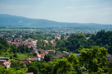 Fototapeta na wymiar Panorama of Town of Samobor in Croatia
