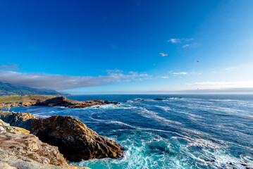 Fototapeta na wymiar Big Sur, California with Pacific Coast Ocean