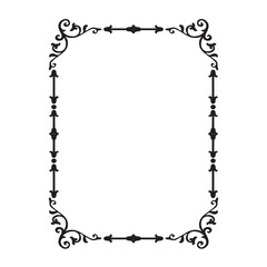 Frame, in the style of an ornament, Vector illustration eps 10, Art.	