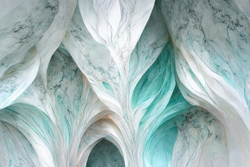Mint green marble texture. Luxury abstract fluid art paint background. Beautiful modern 3d wallpaper	