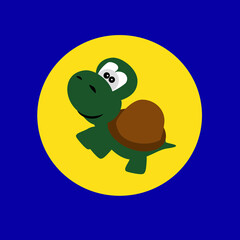 Turtle flat illustration 