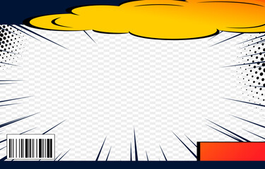 comic magazine book cover page design template