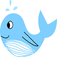 cute hand drawn whale in flat style,clipart for kids fashion,baby shower,textile,interior design,wallpaper,decoration,ocean mammal