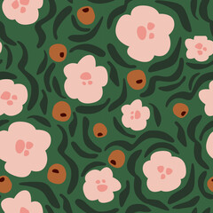 Seamless pattern with flowers