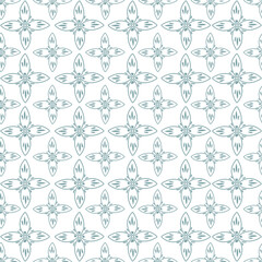 Seamless pattern with geometric flowers