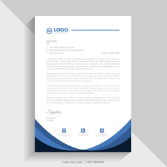 Modern letterhead design template