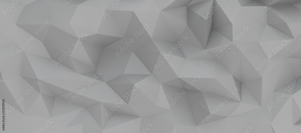 Poster shape. Distorted low poly backdrop with sharp lines.