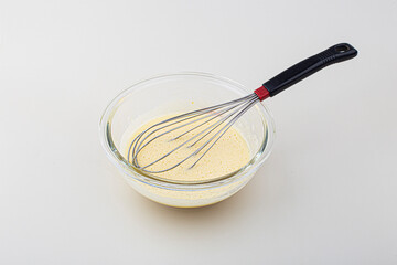 Yolk Eggs and flour mixed together for baking cake