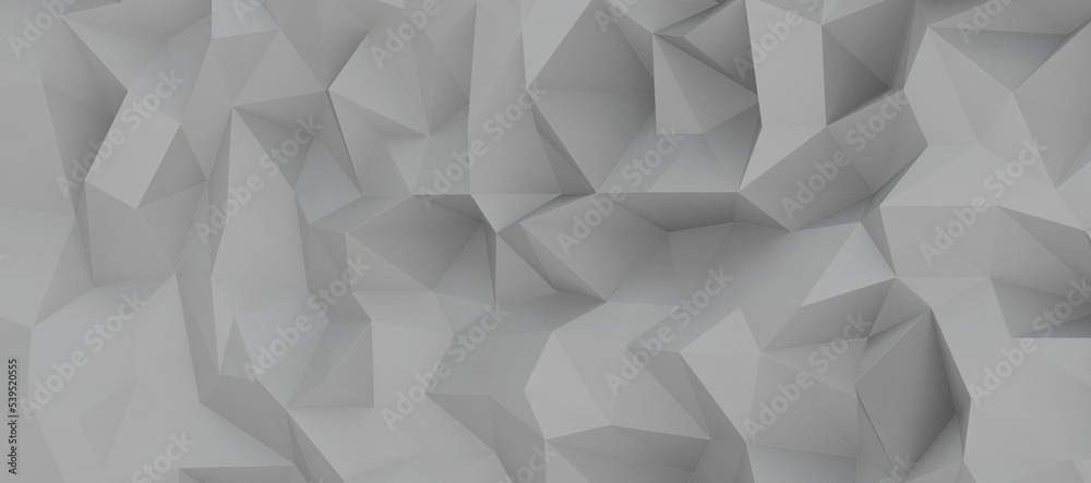 Poster shape. Distorted low poly backdrop with sharp lines.
