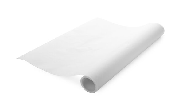 Roll of baking paper isolated on white
