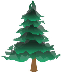 christmas tree isolated on white