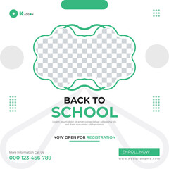 School admission social media post and web banner template