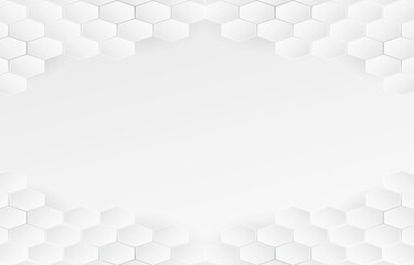 geometric hexagon concept white background design