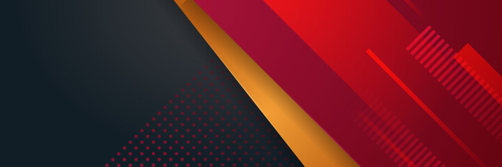 Obraz premium Abstract black red orange banner