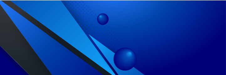 Abstract black blue banner