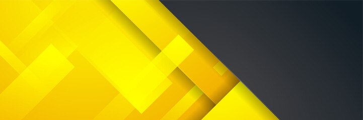 Abstract black yellow orange banner