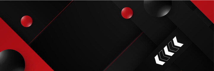abstract black red banner
