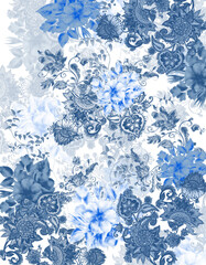 Bouquet white colorful spring graphic 