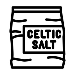 celtic sea salt line icon vector. celtic sea salt sign. isolated contour symbol black illustration