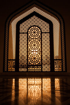 Doha,Qatar- April 24,2022: Imam Muhammad ibn Abd al-Wahhab Mosque is the national mosque of Qatar. 
