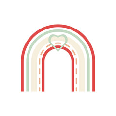 Christmas Rainbow Vector