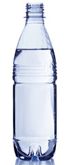 Bottle of water isolated on white background.