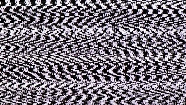 TV Static Noise Glitch Effect &ndash; Original Video from a vintage Television