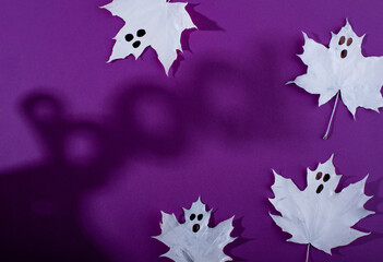 Halloween background with text Boo