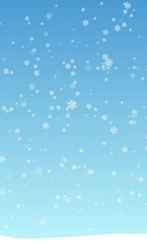 Video with christmas background, snowing with animated snowflakes, illustrated for vertical design