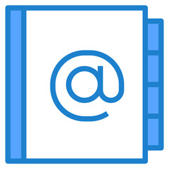 Email contact blue style icon