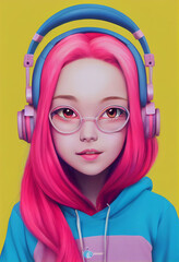 Cute Anime Girl portrait