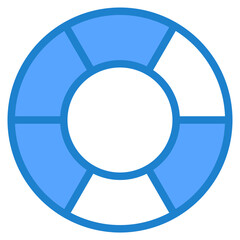Curcular chart blue style icon