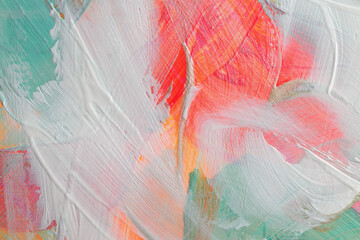 Modern oil and Acrylic smear blot painting wall. Abstract texture color stain brushstroke...