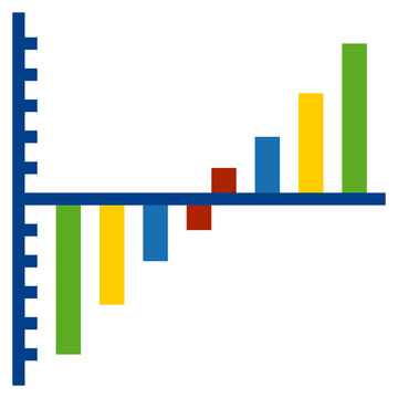 Gantt Chart Flat Style Icon