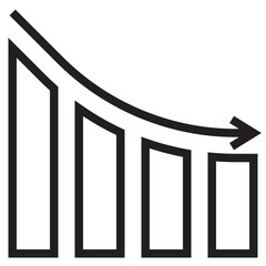 Dawn bars chart outline style icon