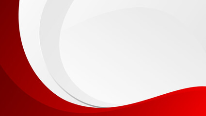 Red curve on a white background vector - obrazy, fototapety, plakaty