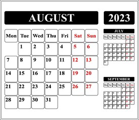 calendar for 2023 august