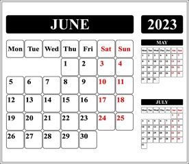 calendar for 2023 june