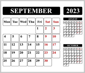 calendar for 2023 september