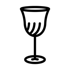 bar wine glass line icon vector. bar wine glass sign. isolated contour symbol black illustration