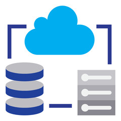 Data networks flat style icon