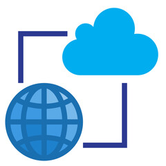 Global network flat style icon