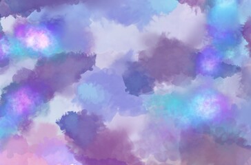 Beautiful blurry abstract galaxy background, blue and purple space background, blue purple abstract background, blurry fog background.