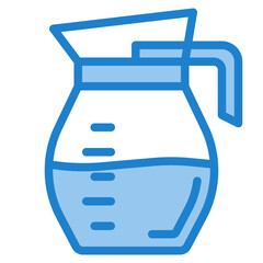 Coffee maker blue style icon