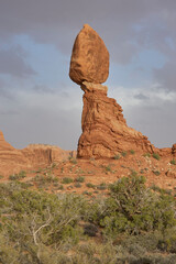 Fototapeta na wymiar Balancing rock in USA national park state of Utah